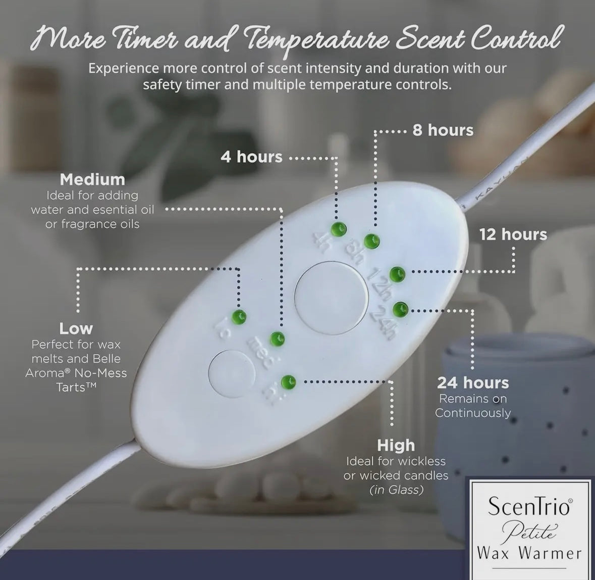 Belle Aroma Sentrio Petite Wax Warmer - Blue