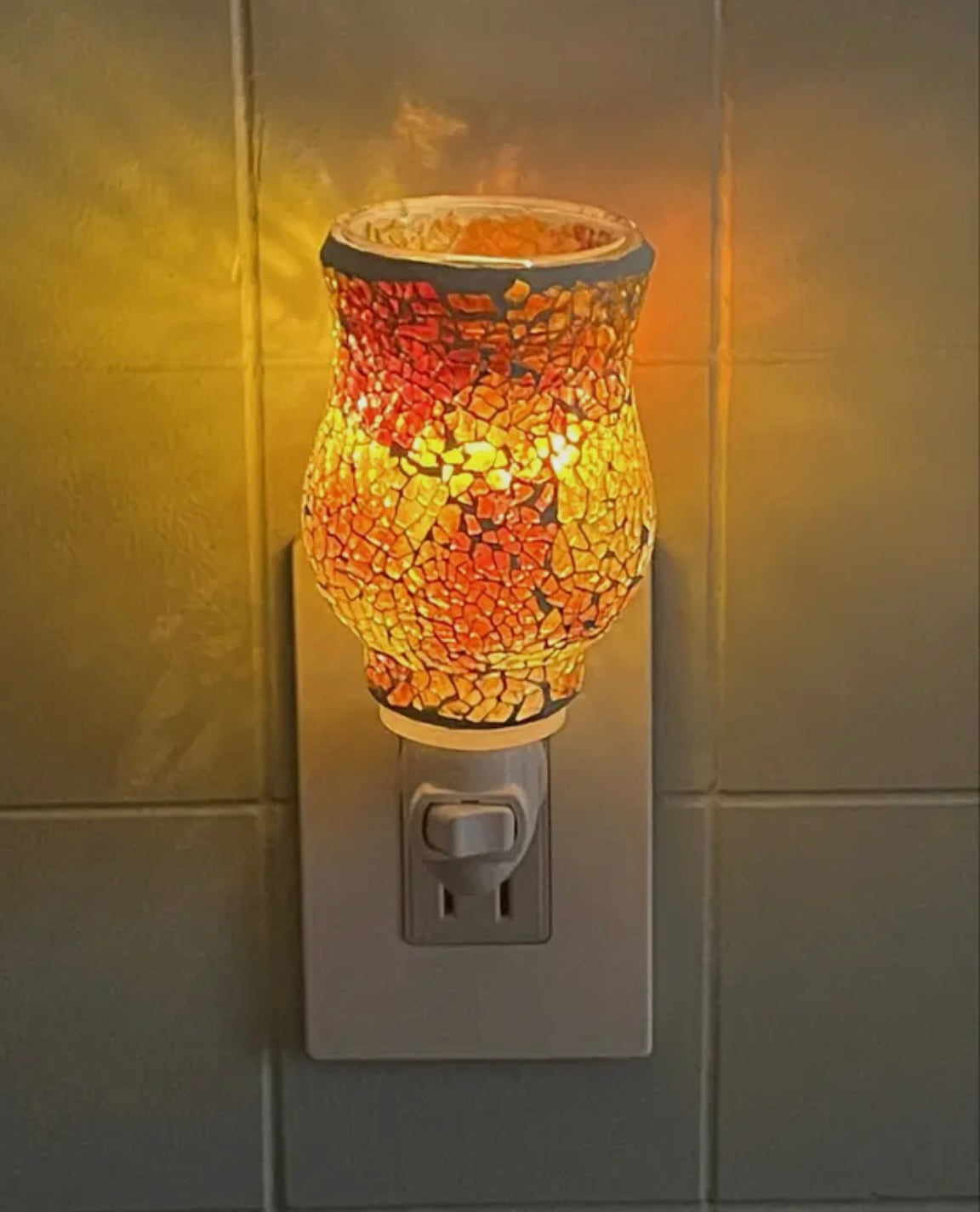 Belle Aroma Bijou Fragrance Vase Warmer - Pink/Gold Mosaic