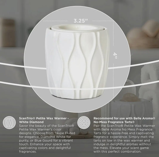 Belle Aroma Sentrio Petite Wax Warmer - White