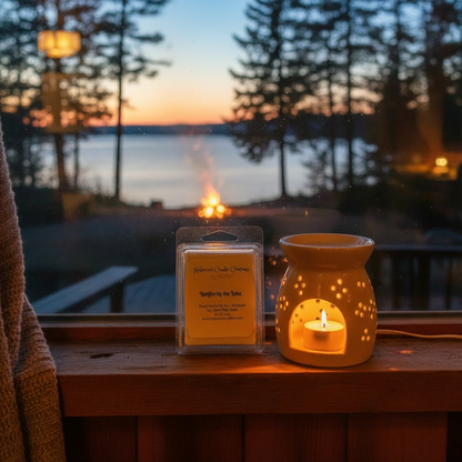 Bonfire by the Lake - Brightened