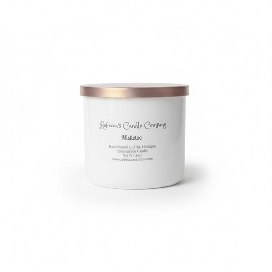 Candle on white background