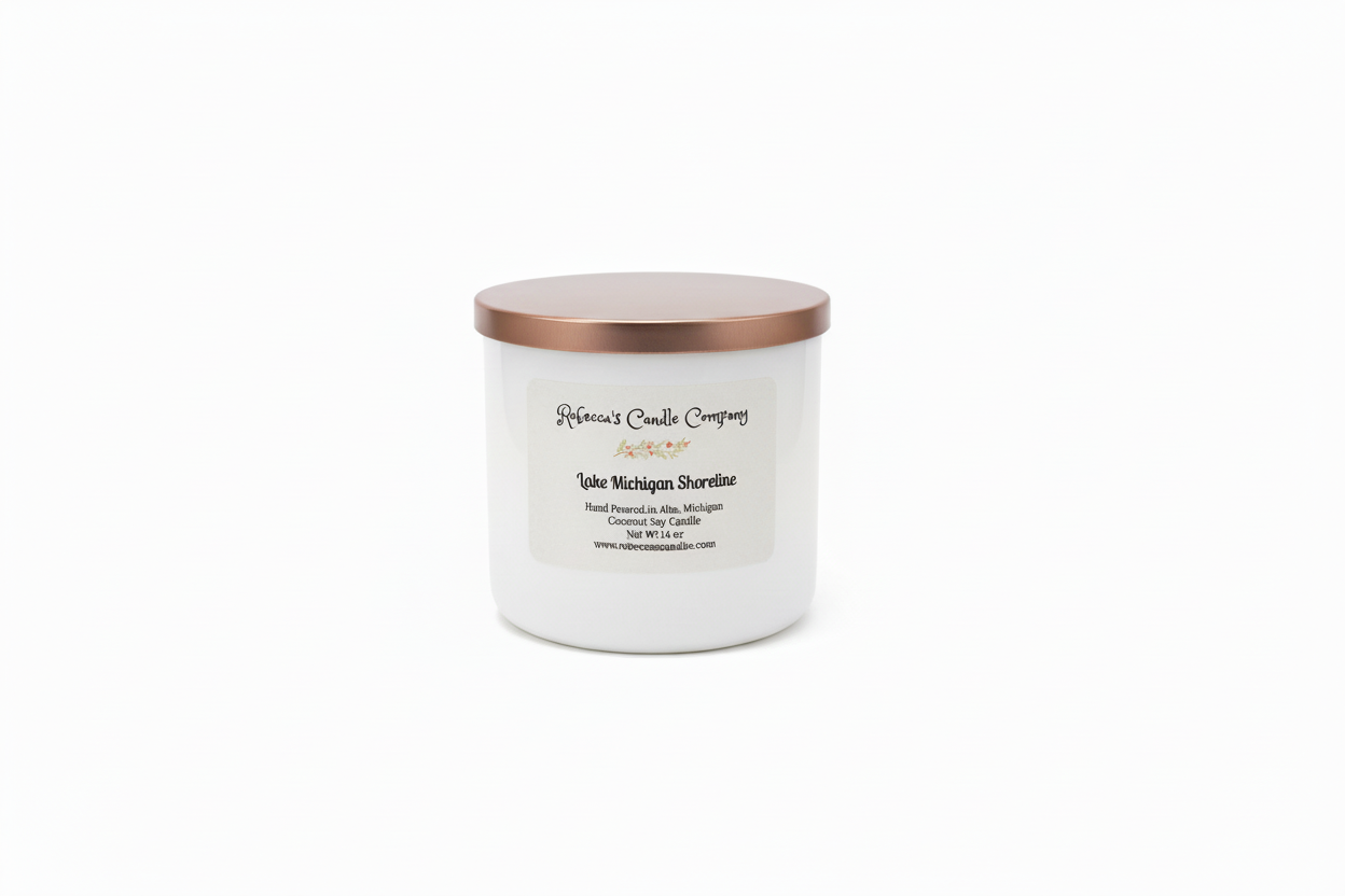 Larger 16oz candle with white background