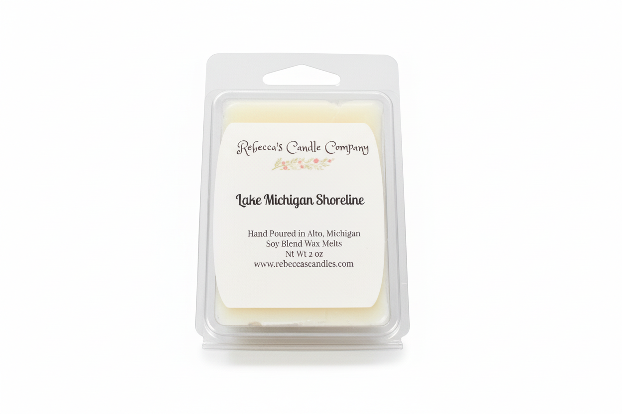 Wax melts with clean white background