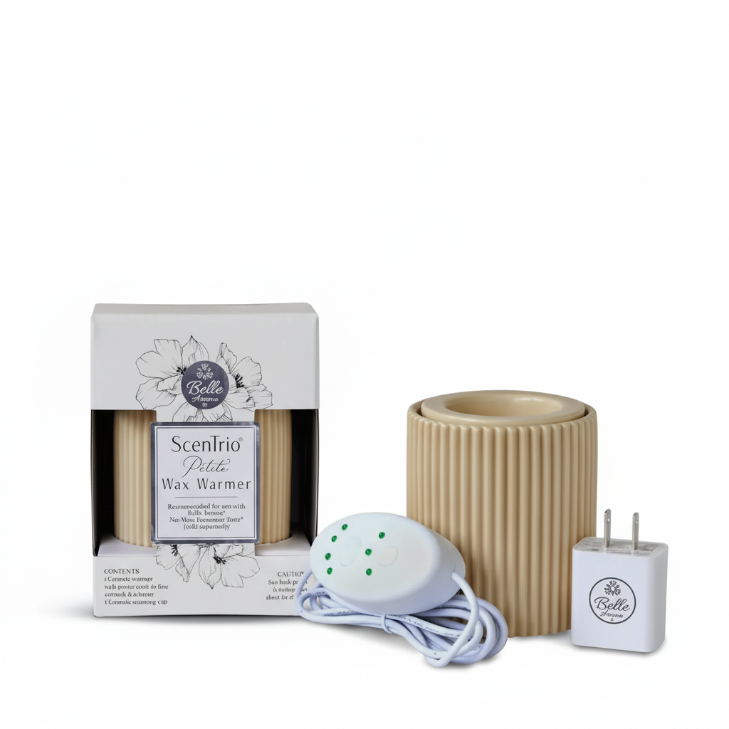 Wax warmer with box on white background